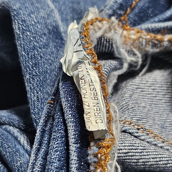 Vintage Stradivarius Maxi Jean Skirt Womens Size 4 Modest Medium Wash Denim - Picture 5 of 5